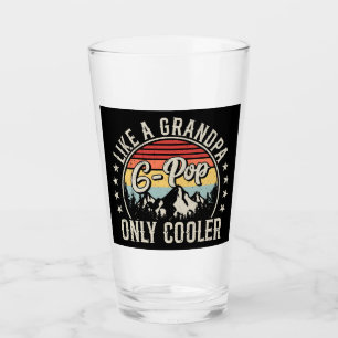 G-Pop Like a Grandpa Only Cooler Retro Drinking Glass