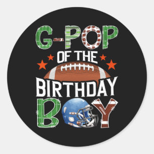 G-pop Of The Birthday Boy Football 1st Year Down B Classic Round Sticker