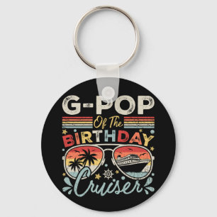 G-Pop of the Birthday Cruiser Vacation Circle Key Ring