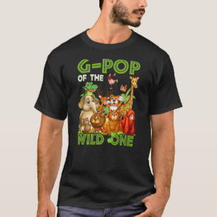 G-Pop Of The Wild One Birthday Animal Safari Jungl T-Shirt