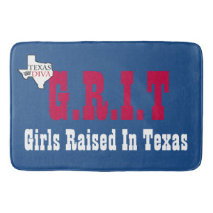 "G.R.I.T. - Girls Raised In Texas Bath Mat