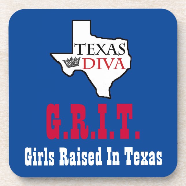 G.R.I.T. - Girls Raised In Texas Coaster (Front)