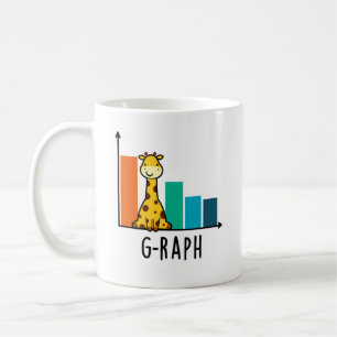 G-raph Funny Giraffe Graph Pun  Coffee Mug