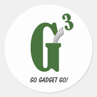 G spring1 copy, Go Gadget Go! Classic Round Sticker