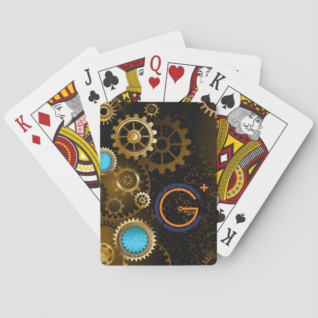 G+STEAM Custom Design with Gears  Playing Cards (Back)