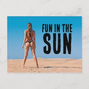 G-STRING BIKINI GIRL BEACH FLORIDA POSTCARDS