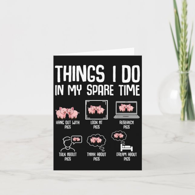 G Things I Do In My Spare Time Women Kids  Card (Front)