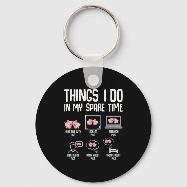 G Things I Do In My Spare Time Women Kids  Key Ring (Front)