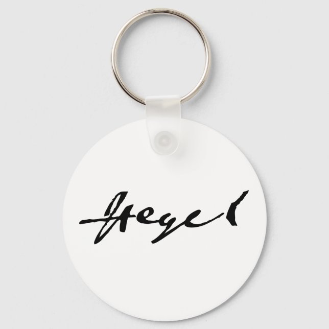 G. W. F. Hegel signature Keychain (Front)