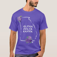 GA Alpha Delta Kappa Tshirt white letters w/back