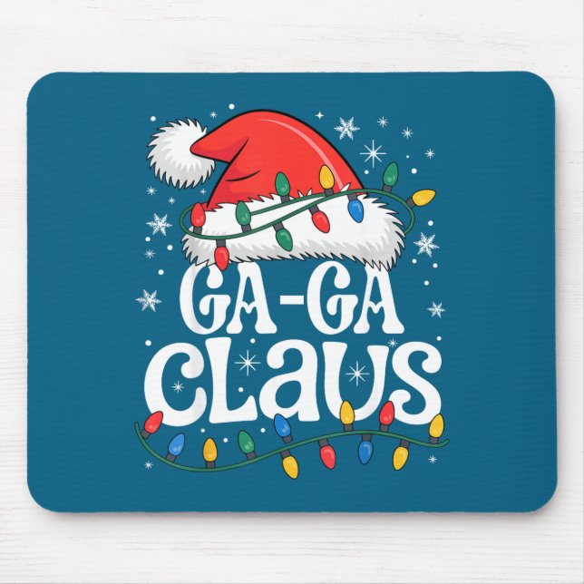 Ga-ga Claus Funny Xmas Christmas Grandma Holiday S Mouse Mat (Front)