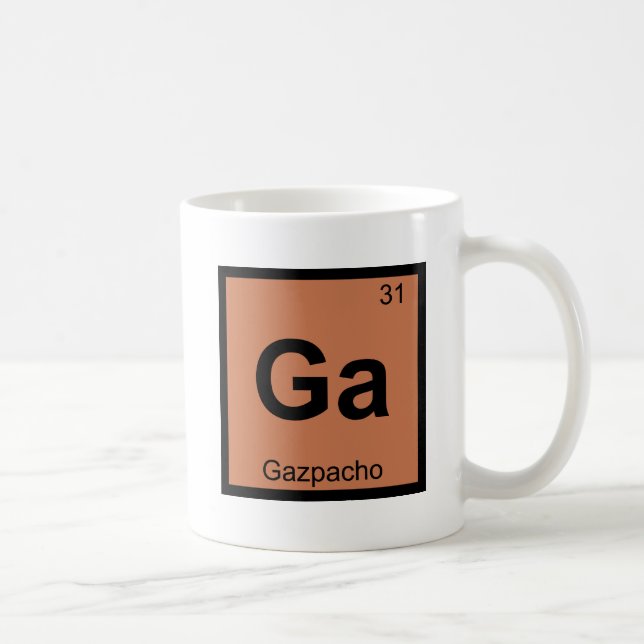 Ga - Gazpacho Soup Chemistry Periodic Table Symbol Coffee Mug (Right)