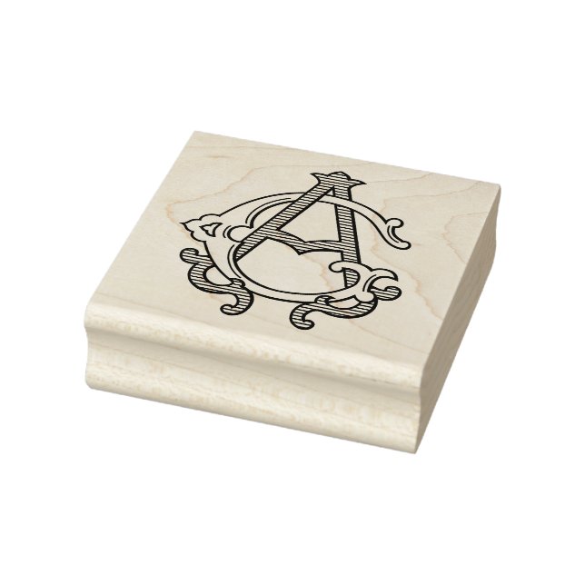 GA Monogram AG Monogram Rubber Ink Stamp (Stamp)