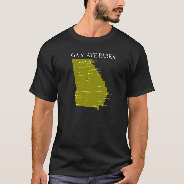Ga State Parks Wearable Georgia State Park Checkli T-Shirt (Front)