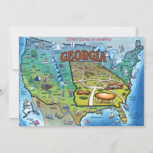 GA USA Map Card