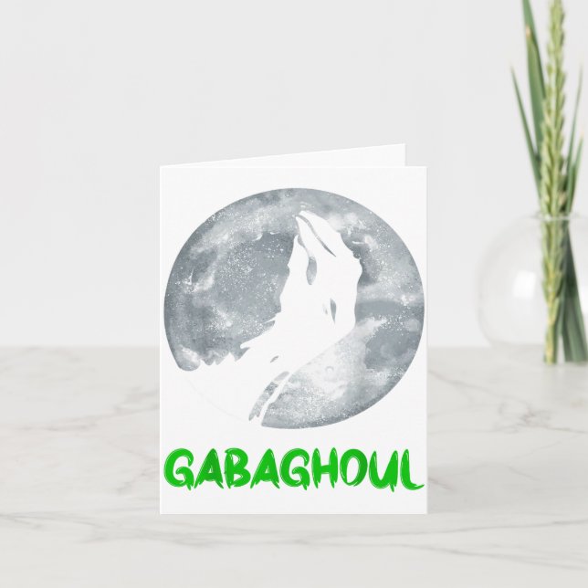 Gabaghoul Funny Hand Moon Bigfoot Santa Christmas  Card (Front)
