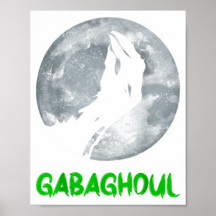 Gabaghoul Funny Hand Moon Bigfoot Santa Christmas  Poster