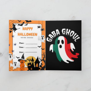 Gabaghoul Funny Italian Halloween Party Invitation