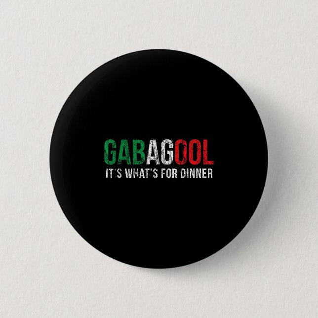 Gabagool Cacola Meat Lover New Jersey Italian Gift 6 Cm Round Badge (Front)