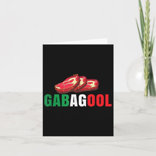 Gabagool Cacola Meat New Jersey Italian Pride Gift Card (Front)