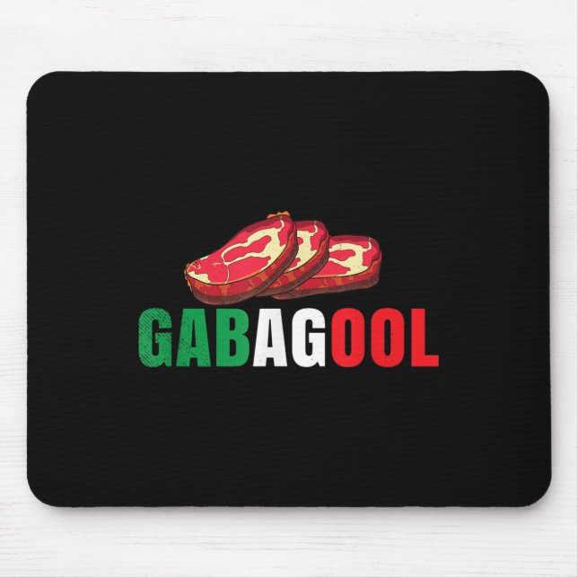 Gabagool Cacola Meat New Jersey Italian Pride Gift Mouse Mat (Front)