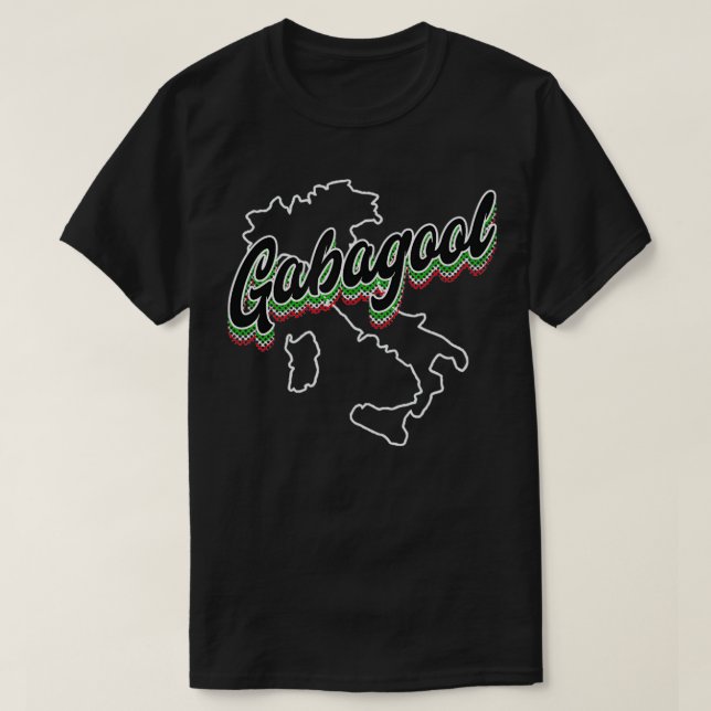 Gabagool Capicola Italian Food Map of Italy  T-Shirt (Design Front)