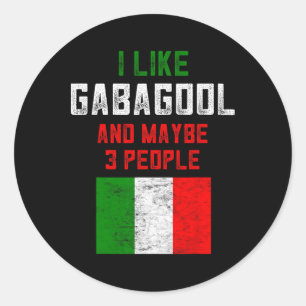Gabagool Shirt Men New Jersey Meat Lover Italian C Classic Round Sticker