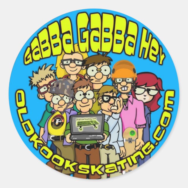 Gabba Gabba Hey Classic Round Sticker (Front)