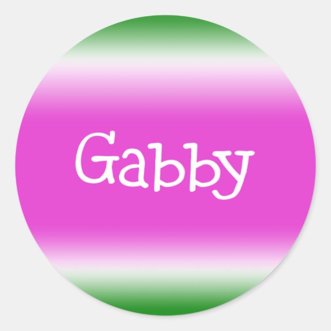 Gabby Classic Round Sticker (Front)