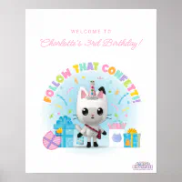 Gabby's Dollhouse Pandy Girl's Birthday Welcome Poster