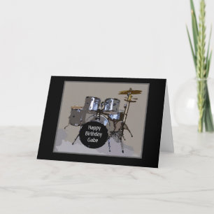 Gabe Happy Birthday Drums Card