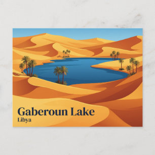 Gaberoun Lake Libya Postcard