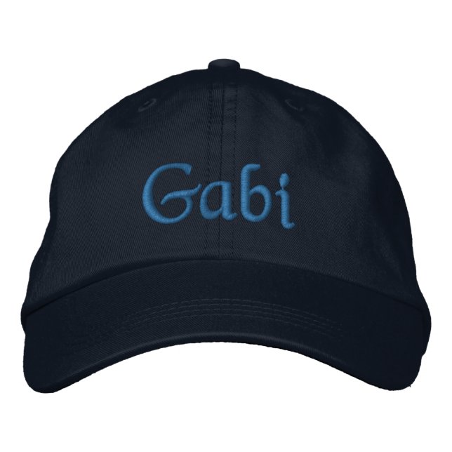 Gabi Personalised Embroidered Baseball Cap Blue (Front)