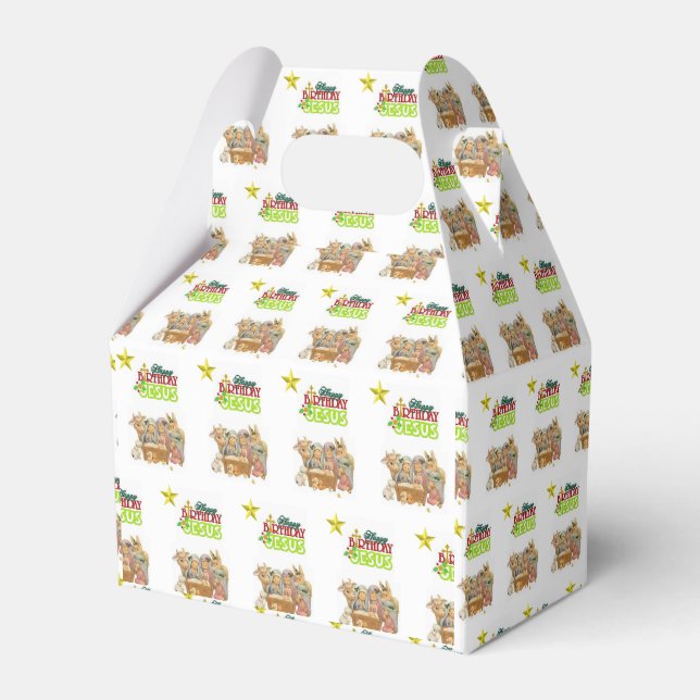 Gable Favour Box Christmas (Front Side)