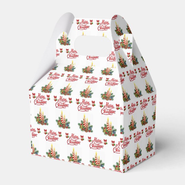 Gable Favour Box Christmas (Front Side)