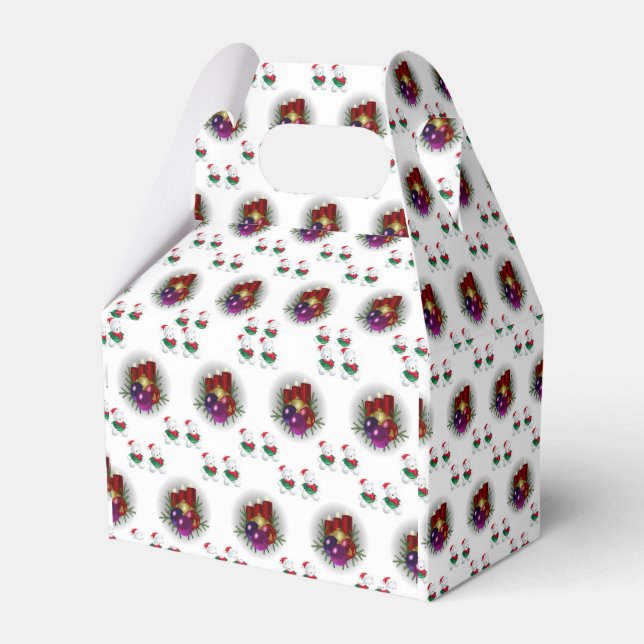 Gable Favour Box Christmas (Front Side)
