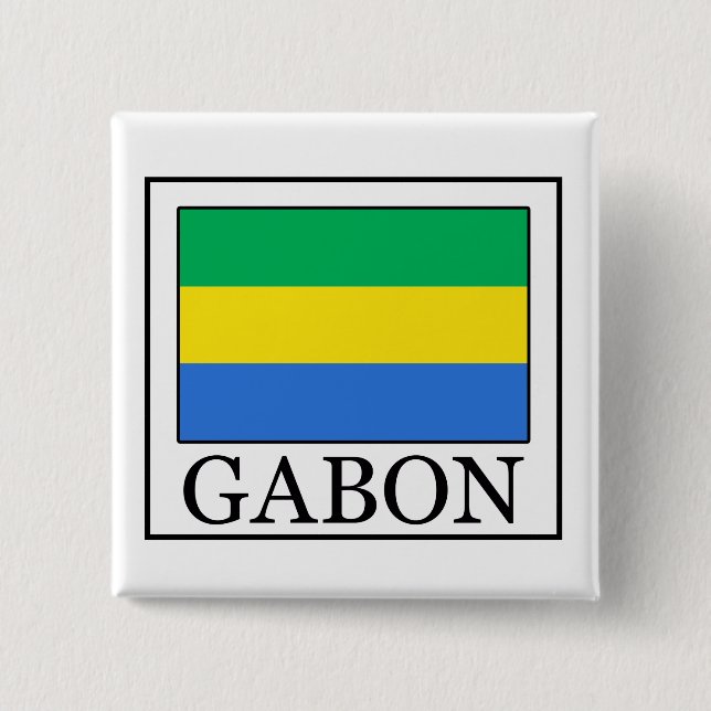 Gabon 15 Cm Square Badge (Front)