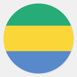 gabon classic round sticker
