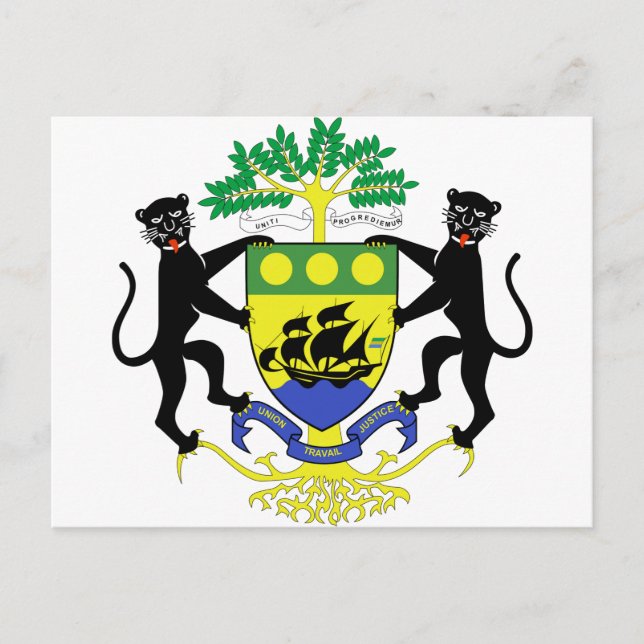 Gabon Coat of Arms Postcard (Front)