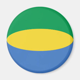 Gabon Fisheye Flag Magnet