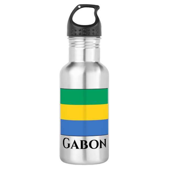 Gabon Flag 532 Ml Water Bottle (Front)