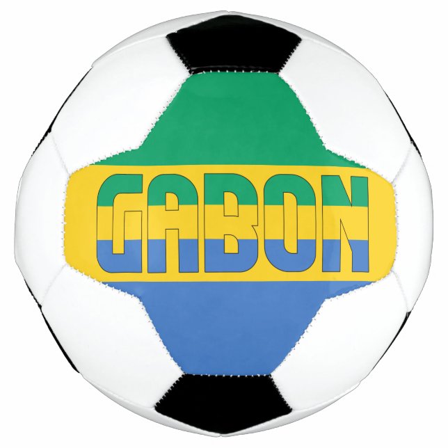 Gabon Flag Adorable Patriotic Football (Front)