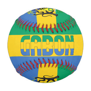 Gabon Flag and Coat of Arms Patriotic Baseball