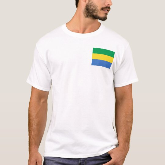 Gabon Flag and Map T-Shirt