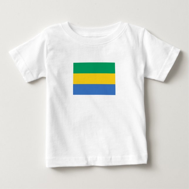 Gabon Flag Baby T-Shirt (Front)