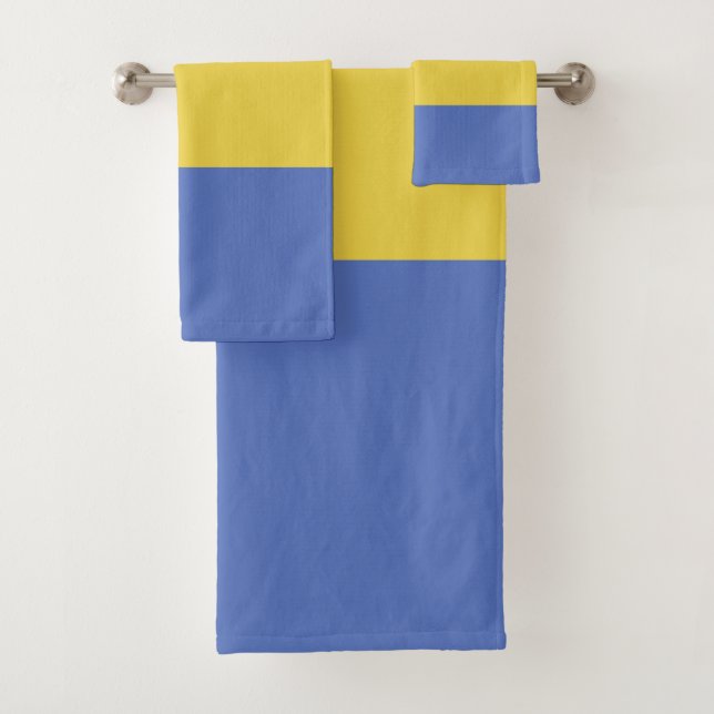Gabon flag bath towel set (Insitu)