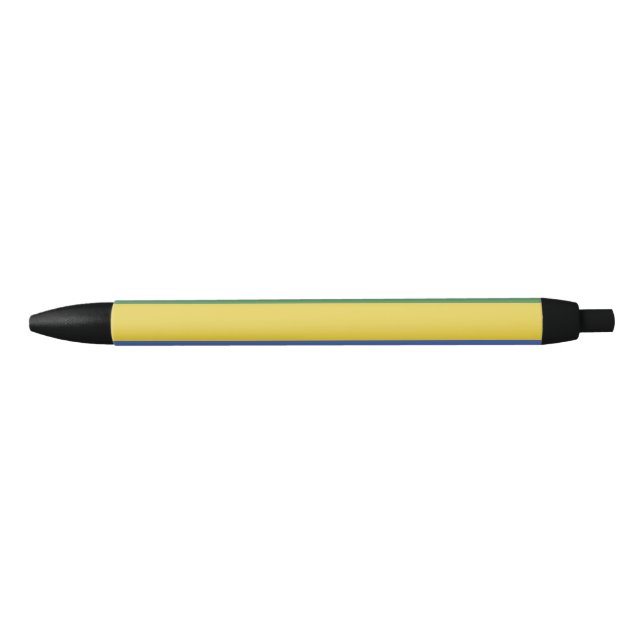 Gabon flag black ink pen (Front)