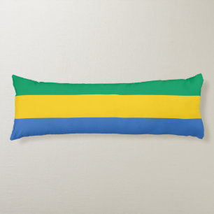 Gabon Flag Body Cushion