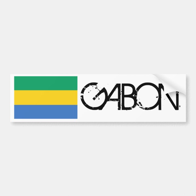 Gabon Flag Bumper Sticker (Front)