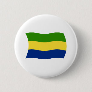 Gabon Flag Button